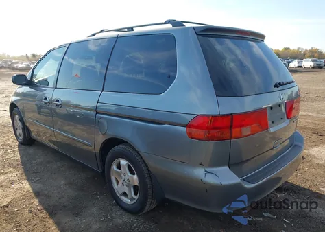 2001 Honda Odyssey Ex z USA, uszkodzony, nr VIN 2HKRL18661H518891